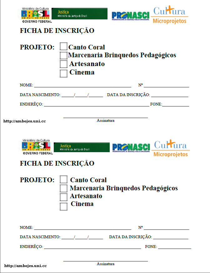 Inscrever agora, clique e preencha o formulário.