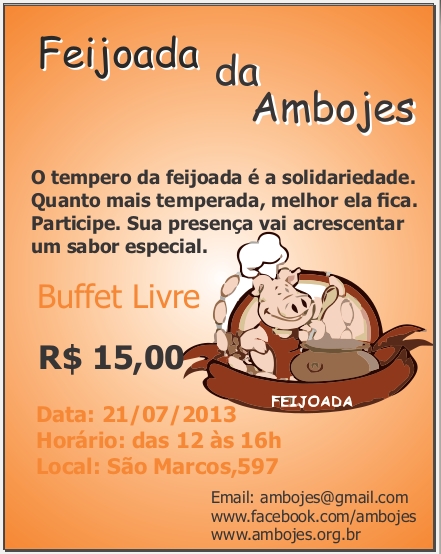 Feijoada Livre R$15,00