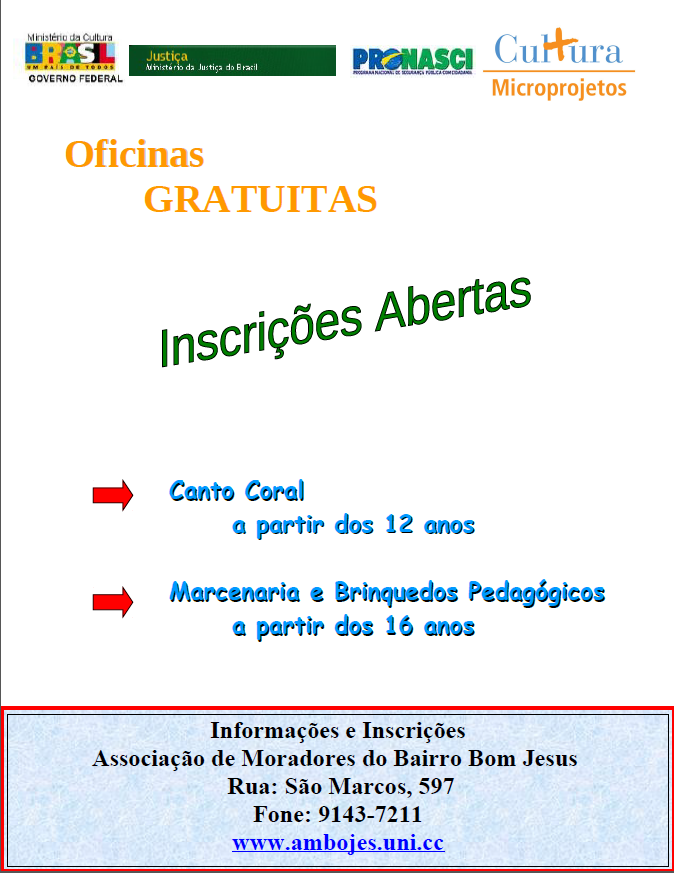 Oficinas Gratuitas