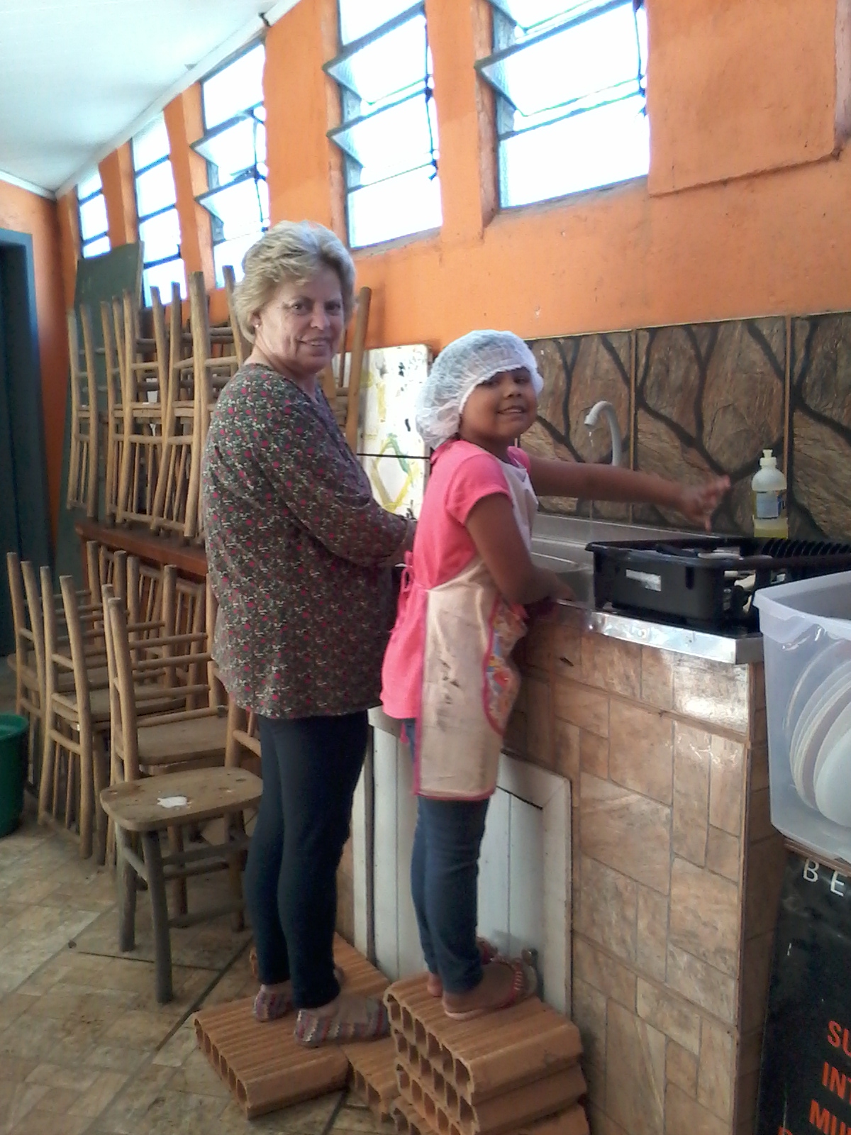 Preparando a festa.