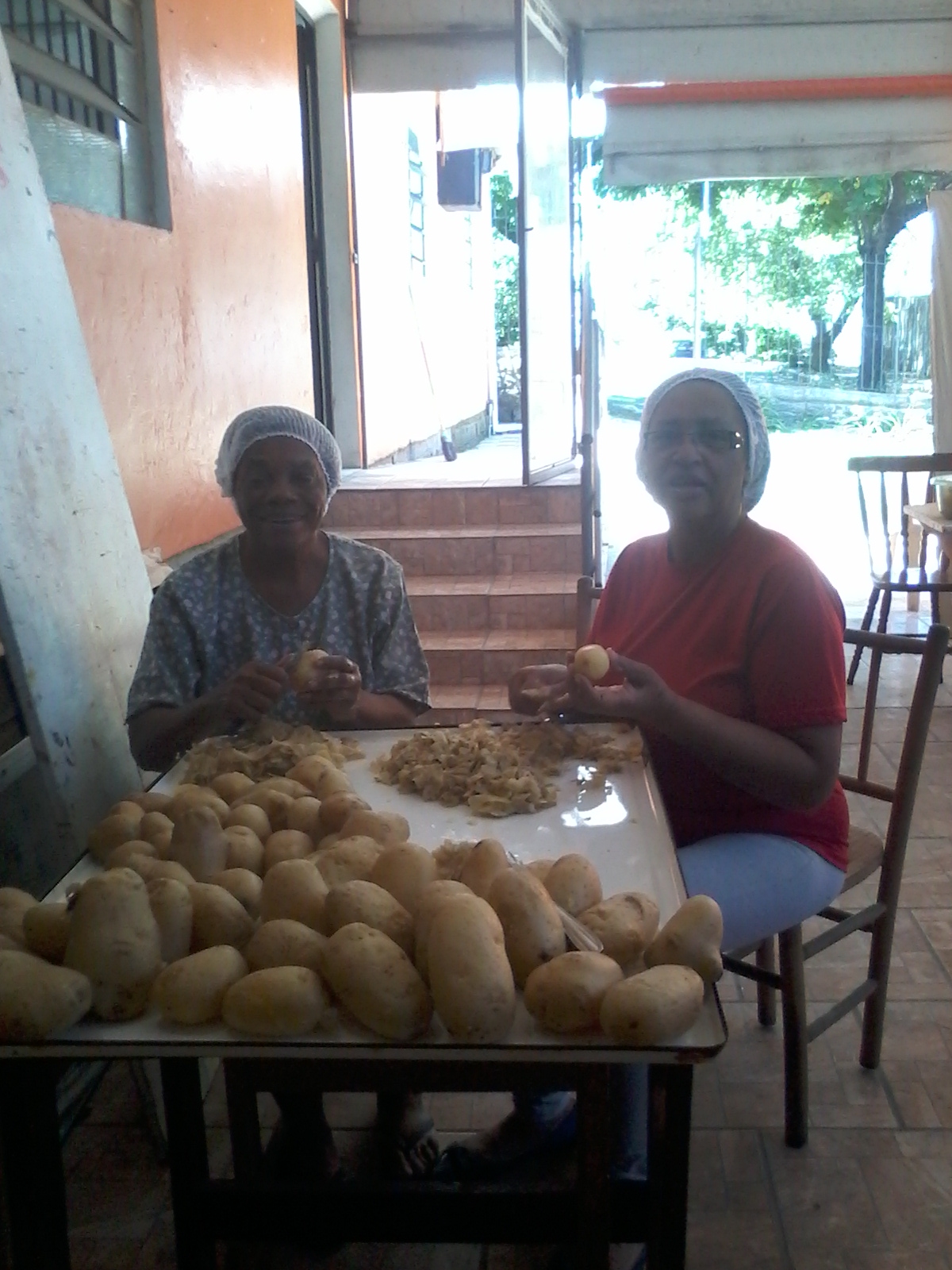 Preparando a festa.