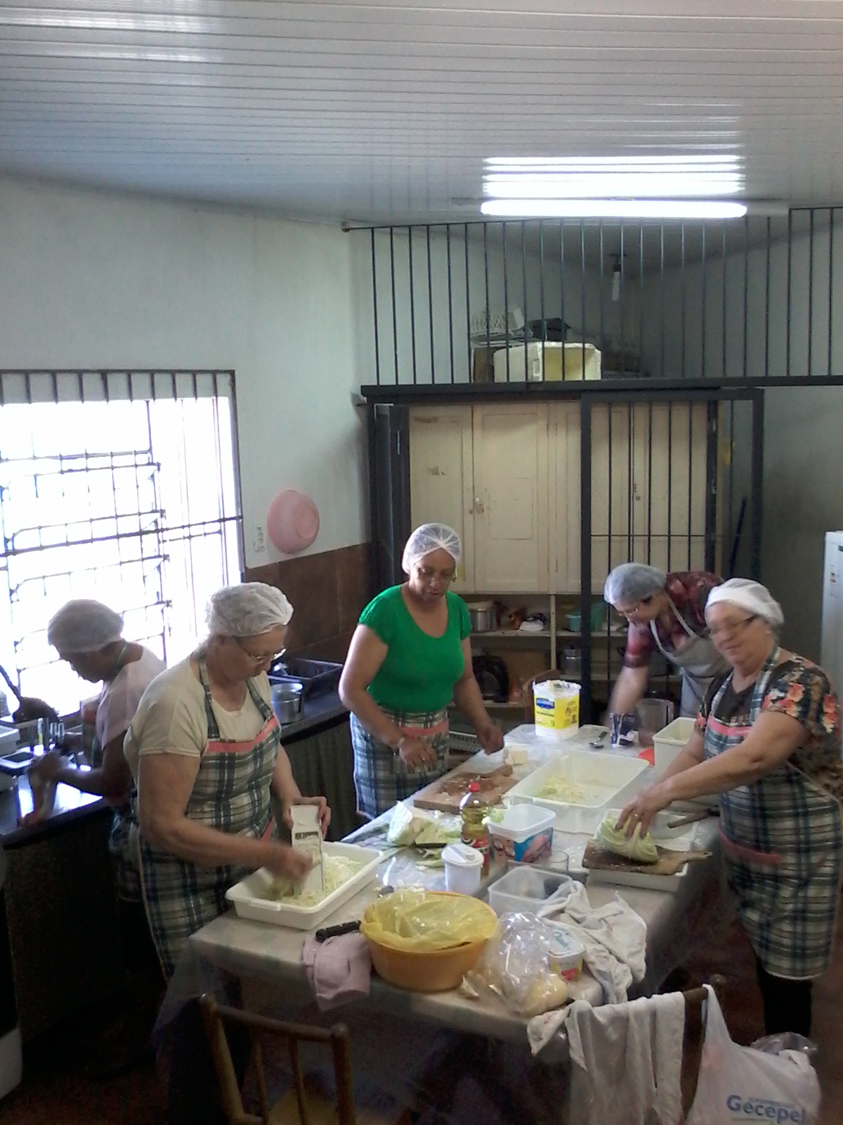 Preparando a festa.